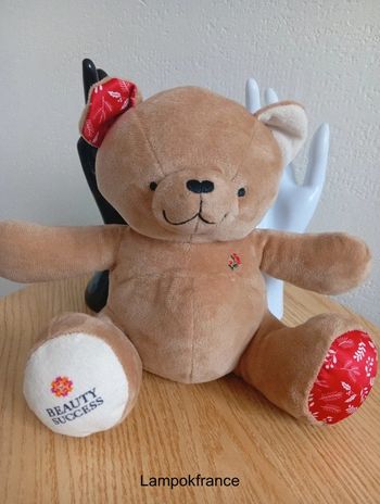 Peluche ours marron beauty 30cm super état casi neuf