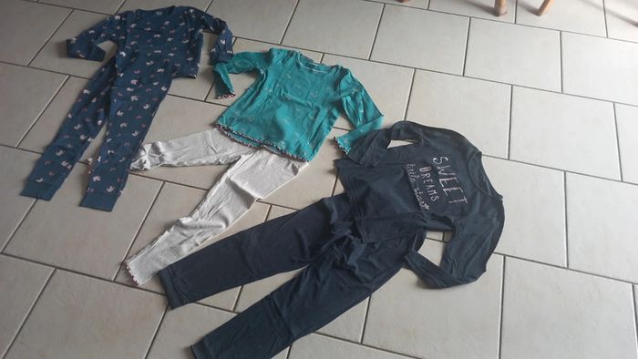 Lot de 3 pyjamas fille okaidi kiabi 8 ans tbe - photo numéro 2