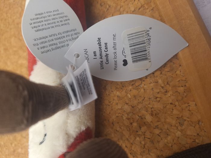 Peluche Jellycat sucre d'orge retired Little amuseable Candy cane - photo numéro 4