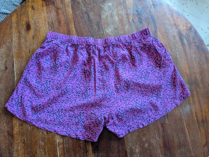 Joli short fushia In extenso taille L motifs bleu marine - photo numéro 3