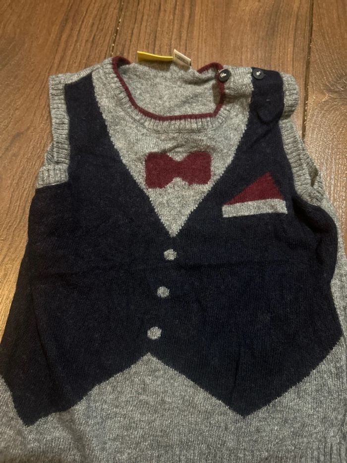 Pull sans manche en laine grise My Chicco 3 ans - photo numéro 2