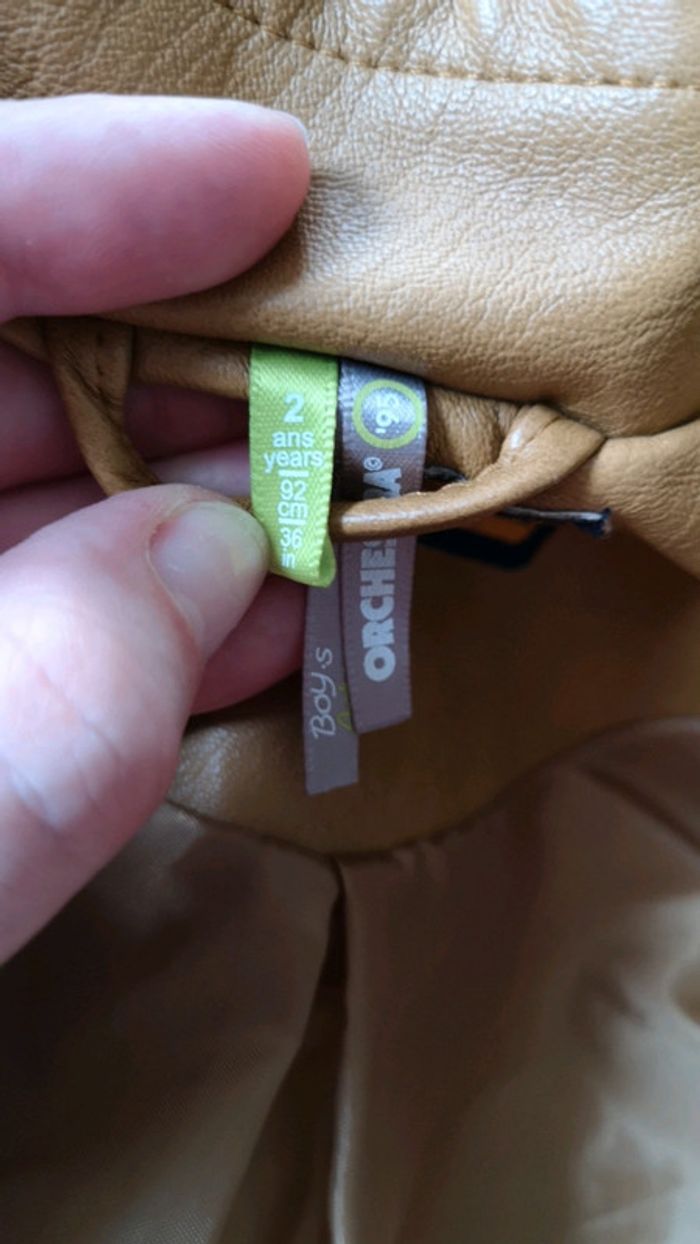 Veste camel style motard 2 ans - photo numéro 5