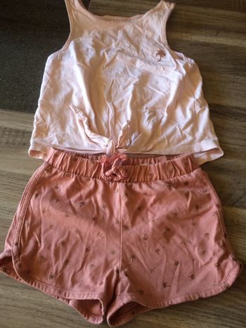 Ensemble débardeur short rose 8 ans Vertbaudet