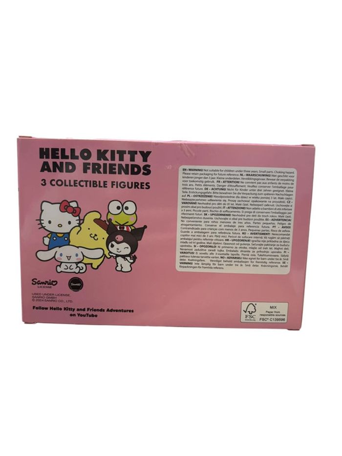Coffret 3 figurines 3D Erasers Hello Kitty And friends Sanrio neuf - photo numéro 2