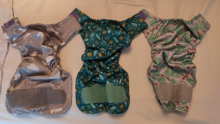 3 couches lavables Bambino Mio T1 + 8 inserts absorbant coton Bambino Mio TU