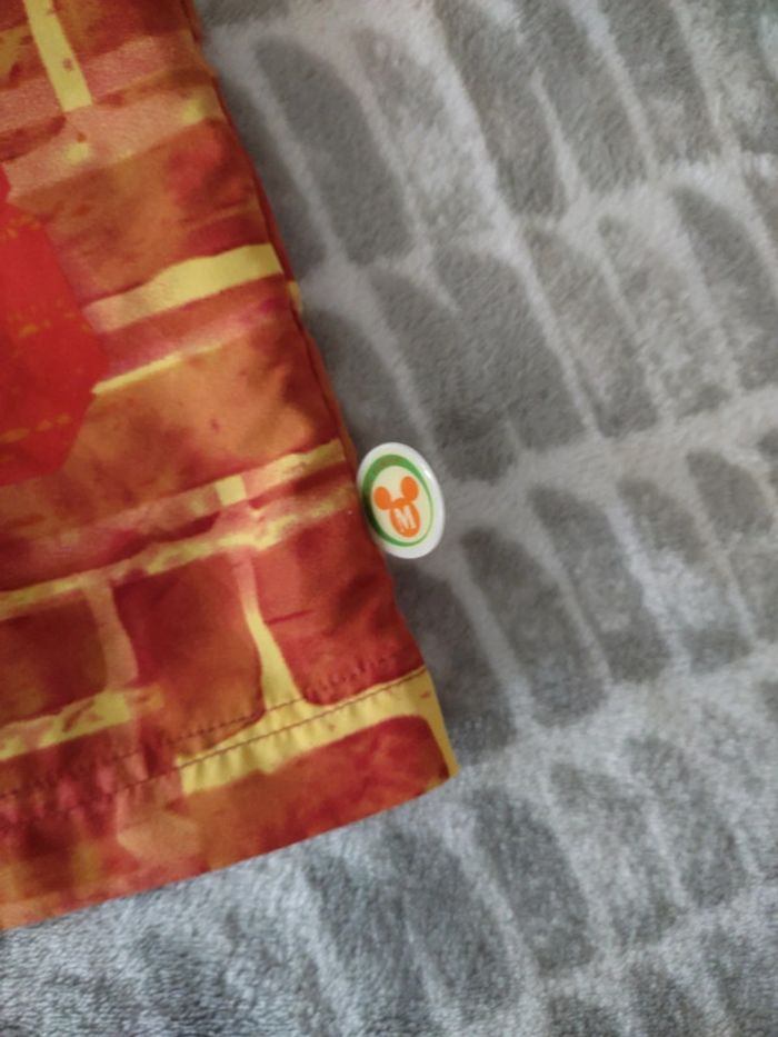 Chemise manches courtes à pression orange Mickey Disney 10 ans - photo numéro 3
