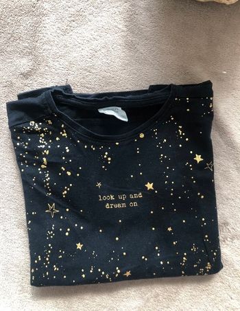 Tee-shirt noir et or Zara