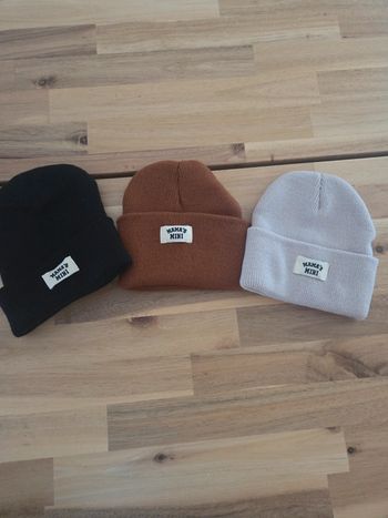 Lot de 3 bonnets