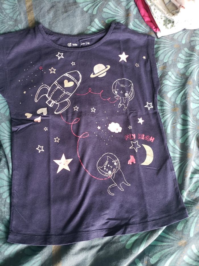 T-shirt manches courtes bleu Marine gemo 10 ans