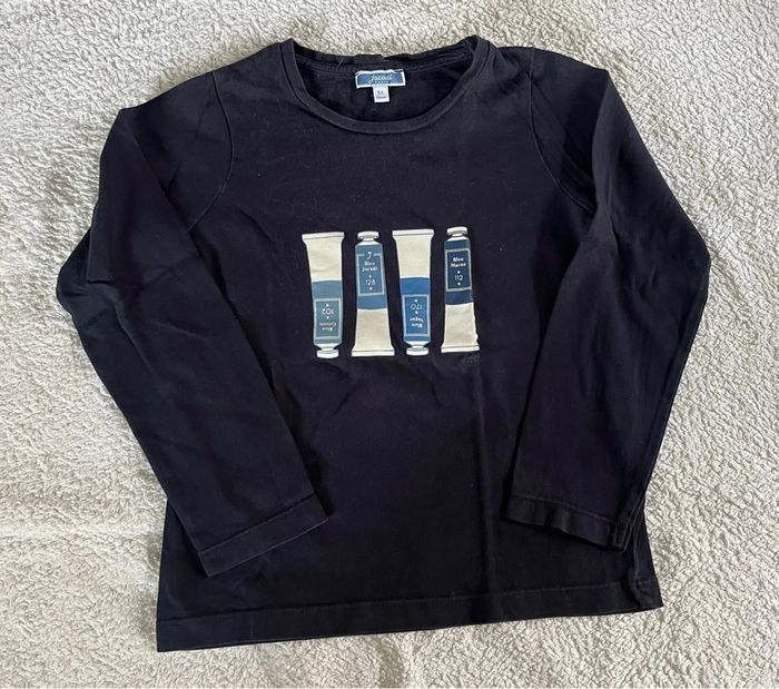 6 ans Jacadi bleu marine peinture