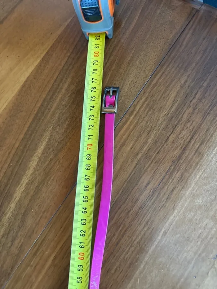 Ceinture fine, enfant, fille fuchsia, 75 cm - photo numéro 2