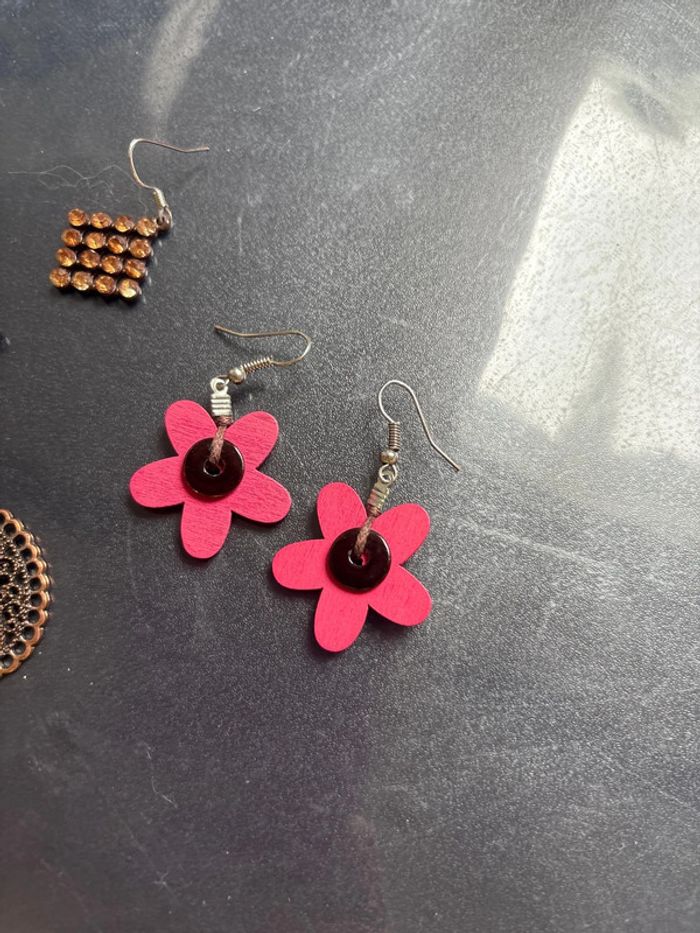 Lot boucles d’oreilles pendantes - photo numéro 3