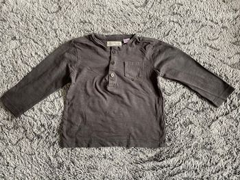 Teeshirt manches longues gris Zara - taille 12 / 18 mois