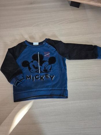 Pull garçon bleu 18 mois Mickey