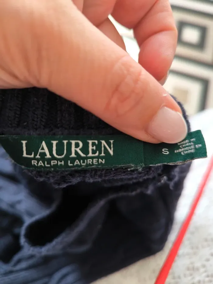 Pull torsadé avec logo Ralph Lauren taille S - photo numéro 4