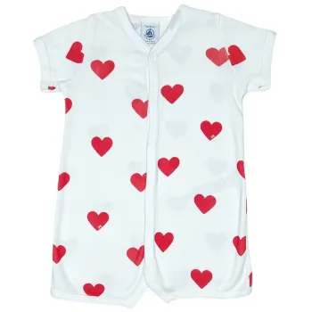 Combinaison courte 3 mois en coton bio Petit Bateau