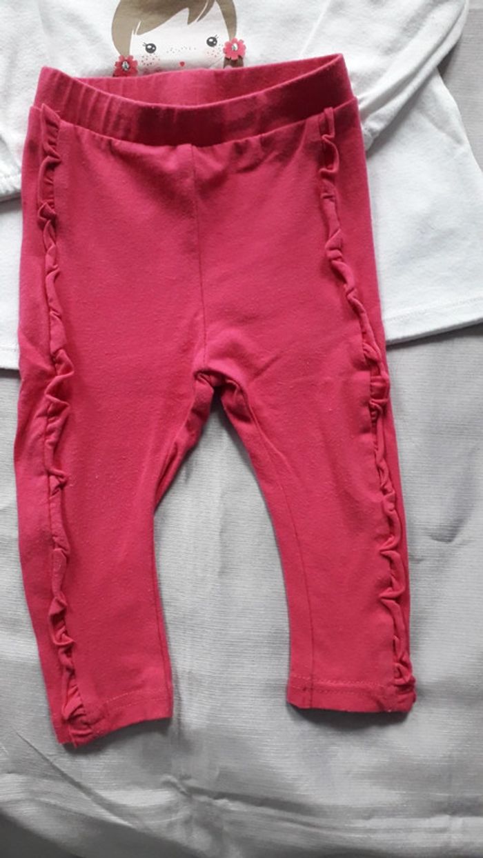 Ensemble 6 mois fuschia et blanc - photo numéro 3