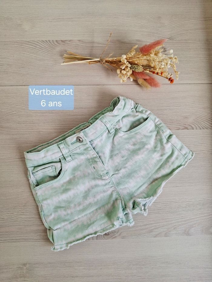 Short tie & dye vert/blanc Vertbaudet – Taille 6 ans