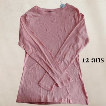 T-shirt manches longues-12ans-neuf avec étiquette