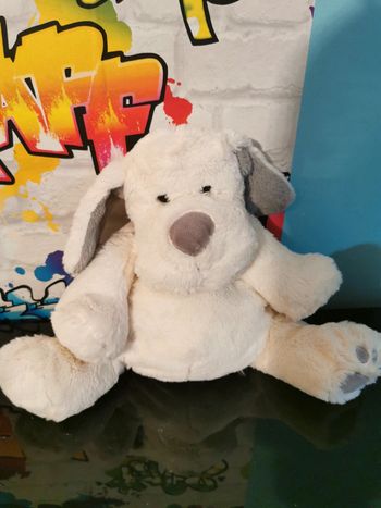 Doudou peluche chien range pyjama