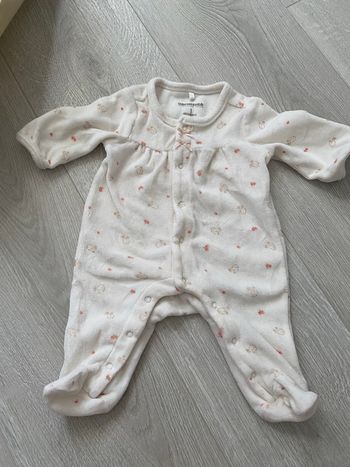 Pyjama velours fille 1 mois 