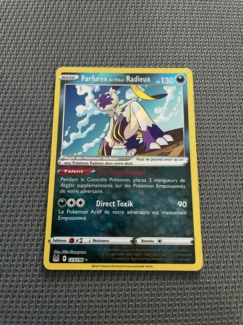 Carte Pokémon Farfurex de Hisui Radieux 123/196 Origines Perdues FR