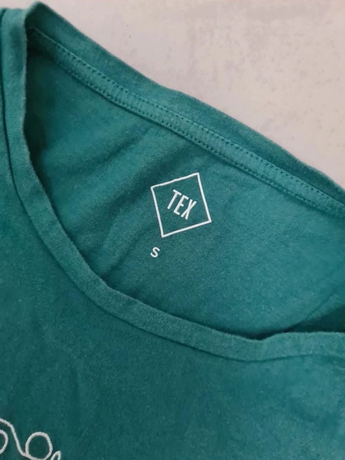 T-shirt vert basic Tex Taille S - photo numéro 3