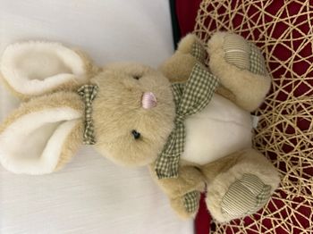 Peluche lapin flo vichy vert