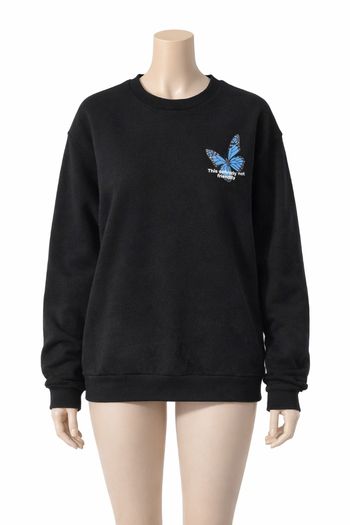 Sweat noir imprimé  femme Taille 36 
