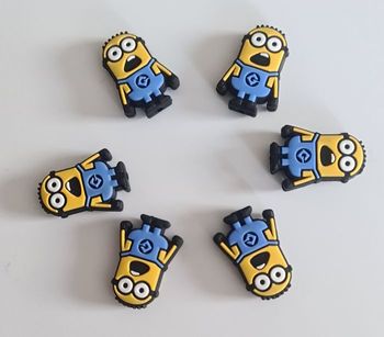 6 Perles silicone Minion