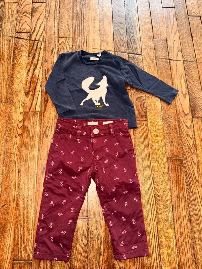 T-shirt et pantalon ikks 6 mois