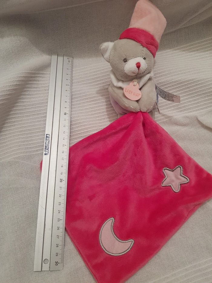Doudou plat Ourson rose Pantins Babynat - photo numéro 4