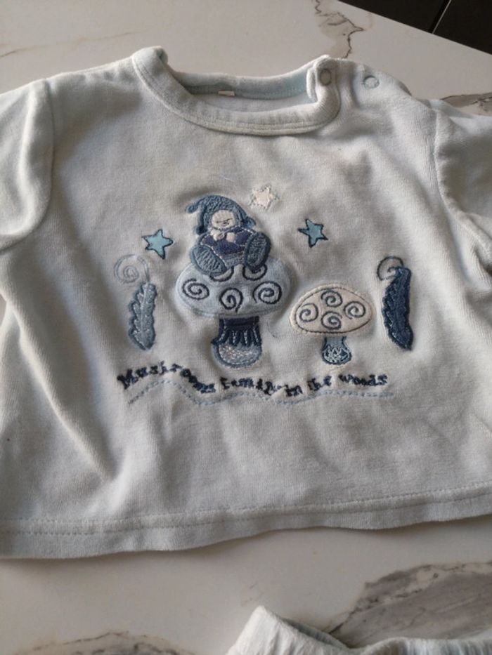 Pyjama bébé garçon et fille deux pièces grenouillère 6 mois - photo numéro 2