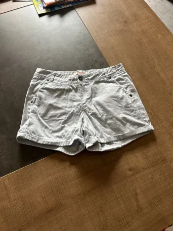 Short femme bleu clair, taille 34 camaïeu
