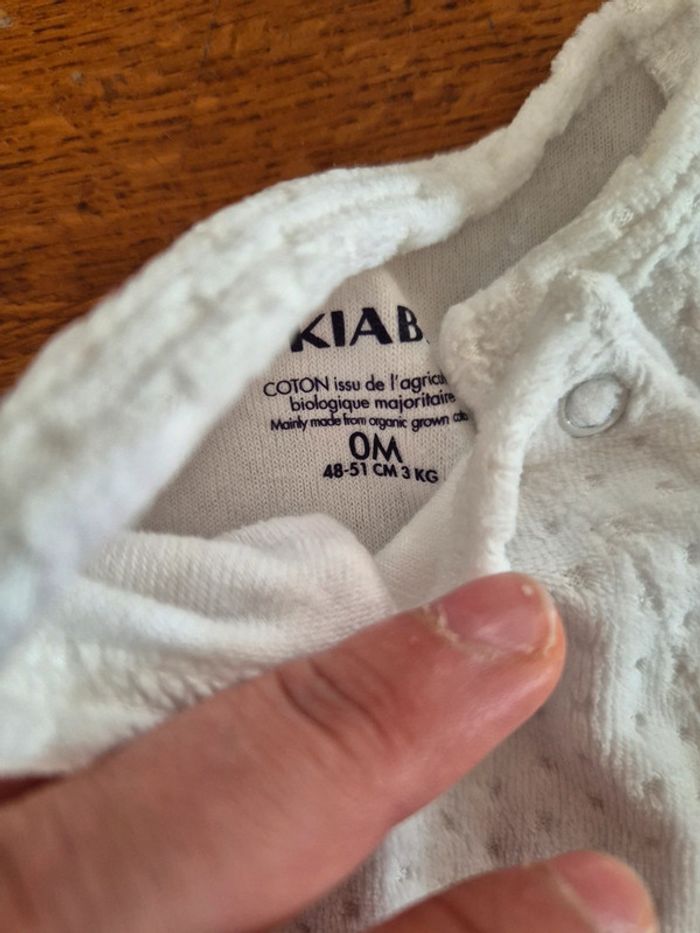 Pyjama mixte naissance blanc kiabi 0 mois - photo numéro 2
