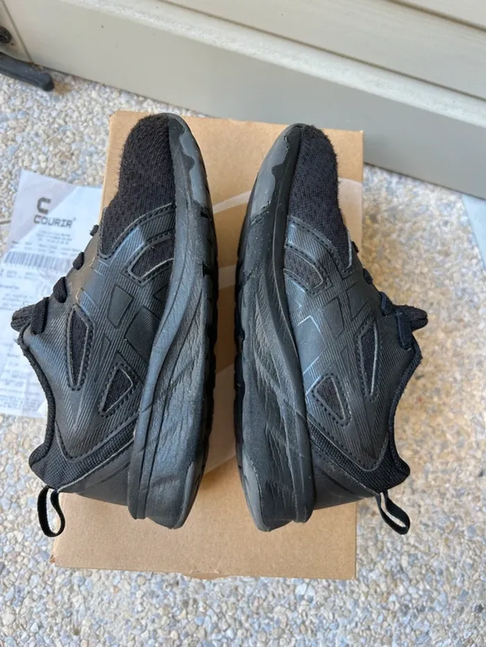 Chaussures Baskets enfant Asics Gel quantum 90 IV PS noires - photo numéro 9