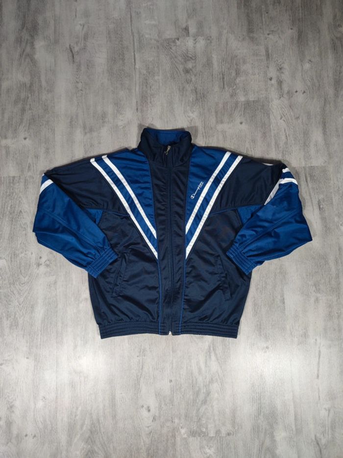 Ensemble Survêtement Champion U.S.A. Vintage Bleu Marine Logo Brodé Blanc Taille M Homme - photo numéro 2