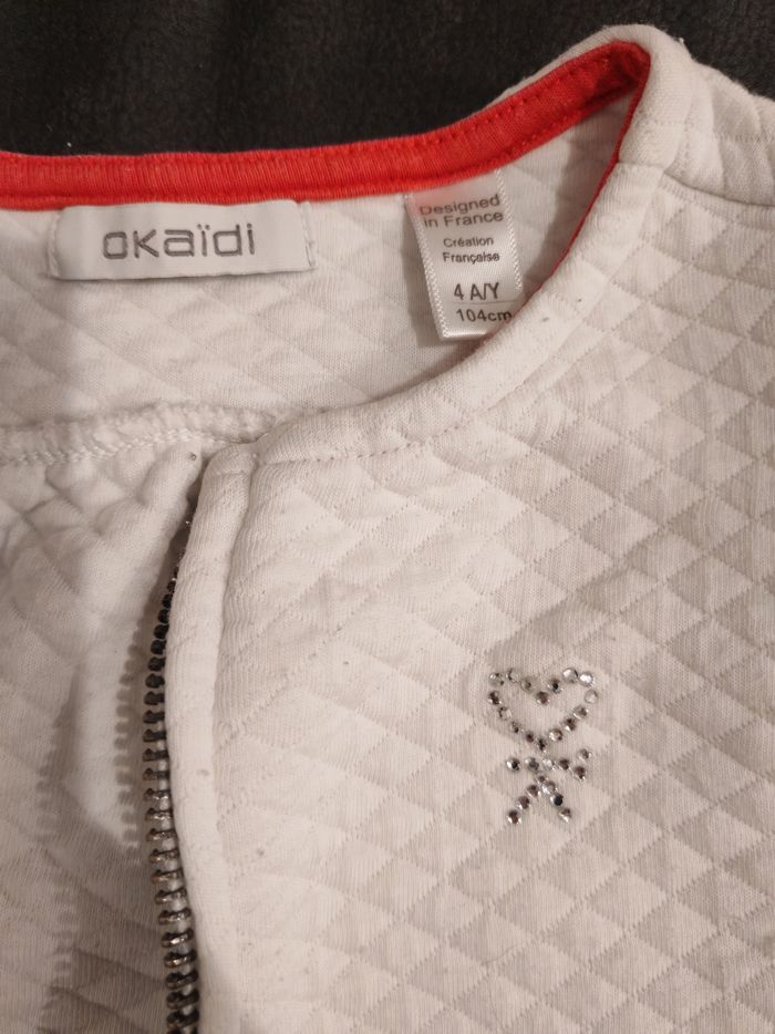 Gilet zip blanc - photo numéro 2