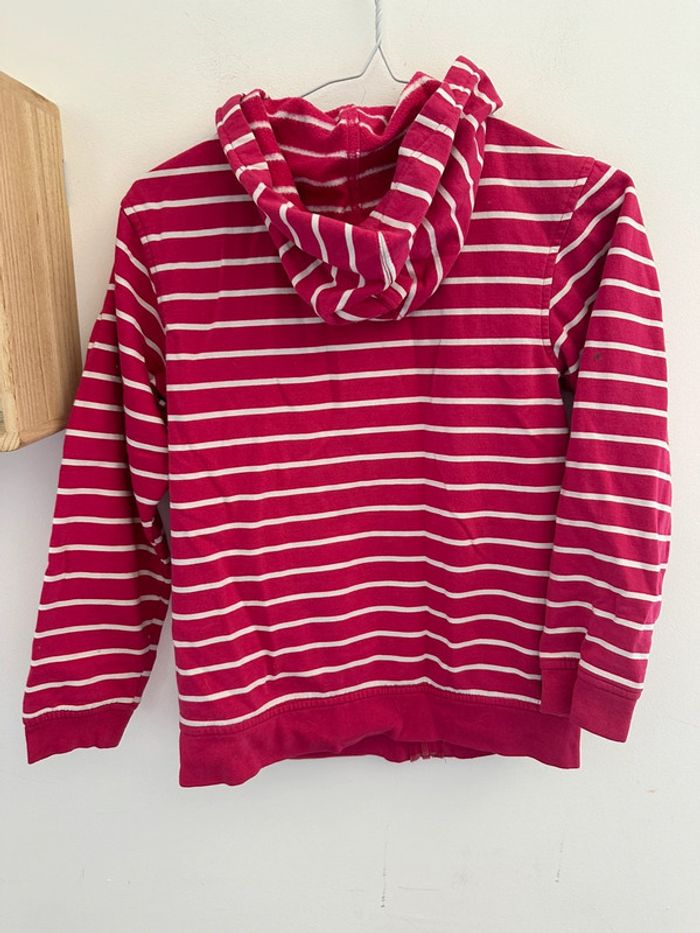 Veste à capuche à rayure rose tissaia - photo numéro 5