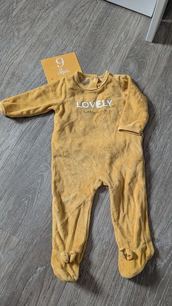 Pyjama velour 9 mois