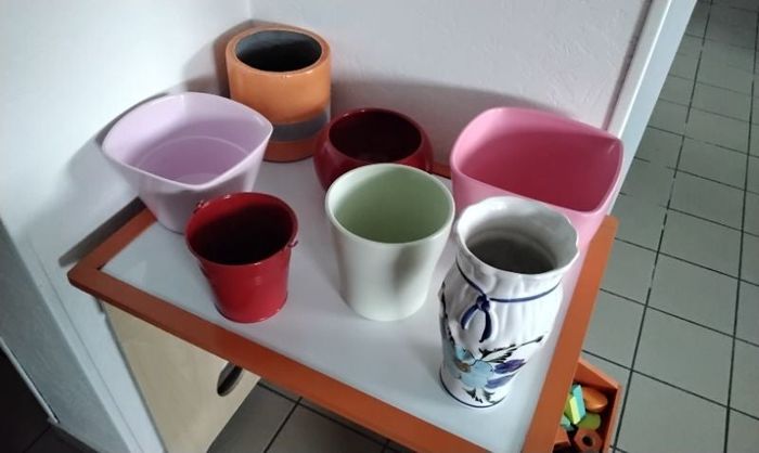 Vase et cache pot