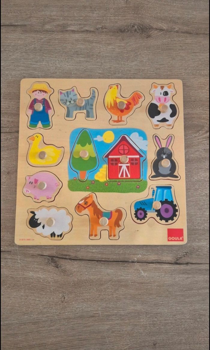 Puzzle à encastrer en bois La Ferme - photo numéro 2