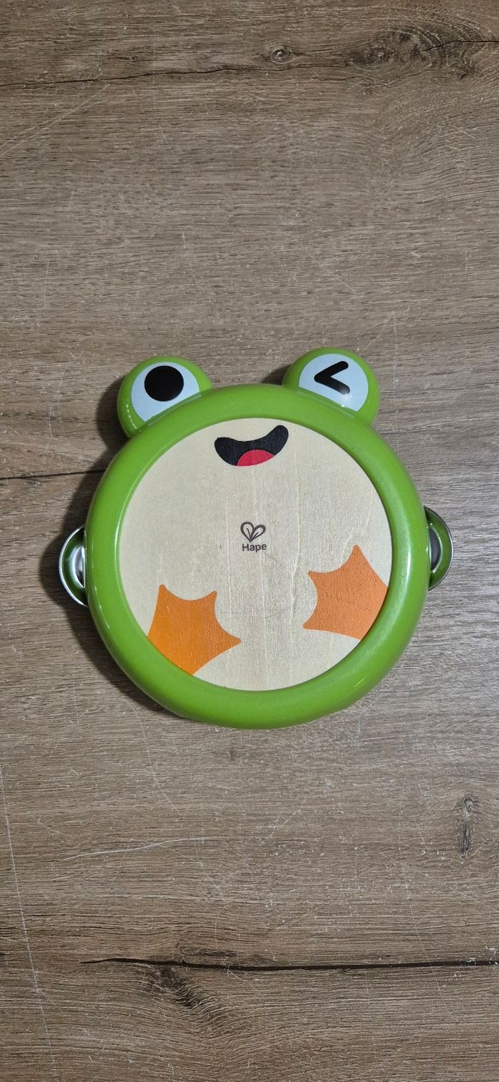 Tambourin grenouille en bois - photo numéro 2