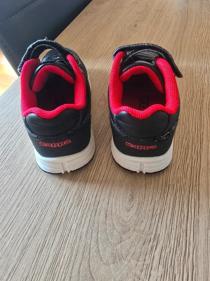 Baskets Kappa enfant – noir et rouge – pointure 23 - photo numéro 3