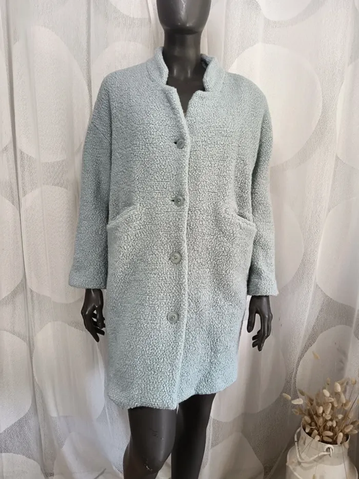 Des Petits Hauts " manteau Lizy bleu clair effet moutonné" t. 4 - photo numéro 11