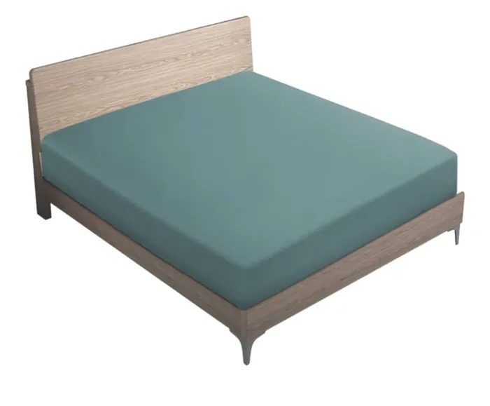 Drap-housse vert 140×190 cm +25 cm – 57 fils – 100 % coton Neuf - photo numéro 1