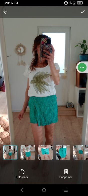 Short-jupe 40  vert émeraude KÉAWA c71