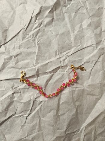 Bracelet fait main rose doré