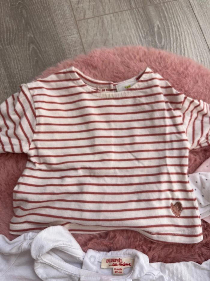 Lot 5 teeshirts manches longues 3 mois - photo numéro 4