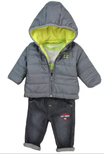Ensemble lot 3 pièces Lee Cooper blouson capuche jeans t-shirt neuf garcon 3 mois